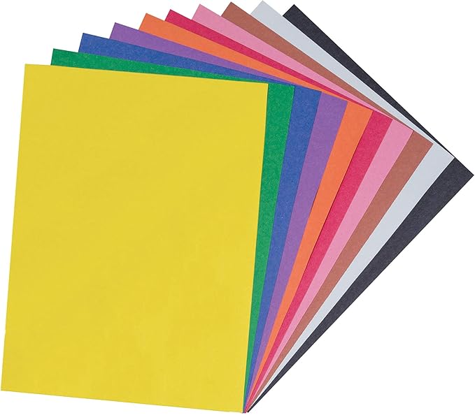 Prang (Formerly SunWorks) Construction Paper, 10 Assorted Colors, 9" x 12", 300 Sheets (Pack of 8)