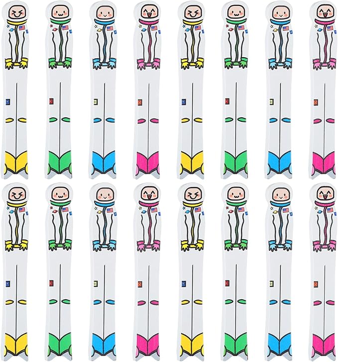 Junkin 32 Pcs Spaceman Writing Tools Spacers for Writing Handwriting Spacer Tool Classroom Management Tools for Students to Learn Proper Word Spacing