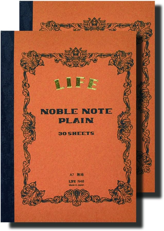 Life Noble Notebook, A7, Plain, N48, Set of 2
