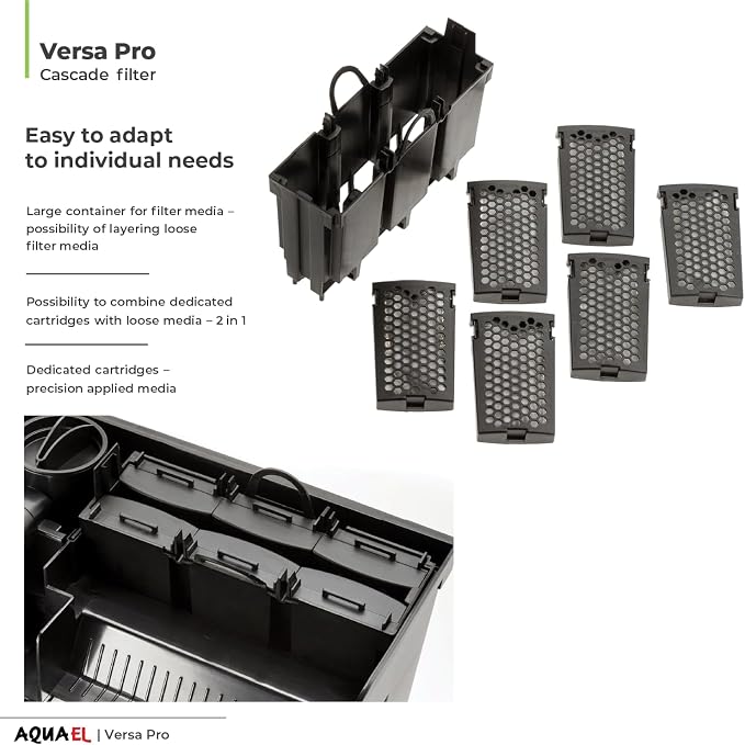 Aquael Versa Pro 80 Power Filter - Hang On Back Filter for Aquariums