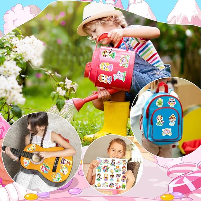 Labeol Diamond Art Kits for Kids Boys and Girls Ages 6-8-10-12 Easy to DIY Creative Diamond Art Sticker Craft by Numbers Kits for Kids and Adult Beginners (Princess)