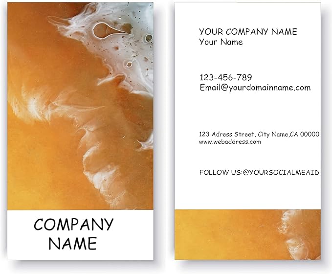 Customizable Printed Business Stock Cards -Single and Double-sided Color Printing - 3.5" x 2" - 100% Recycled Content (500/200 PCS) Premium Double-sided Print