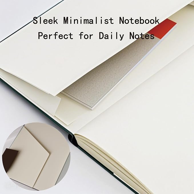 A5 Dotted Notebook - Leather Hardcover, 192 Pages Thick Paper, Elastic Band & Inner Pocket for Creative Planning, Sketching, & Daily Notes(Green)
