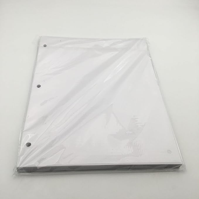 Loose Leaf Paper,(8.5" x 11") - 3-Hole Punched Letter, Filler Paper,Multi-Use Print & Copy White Paper Brightness (100)