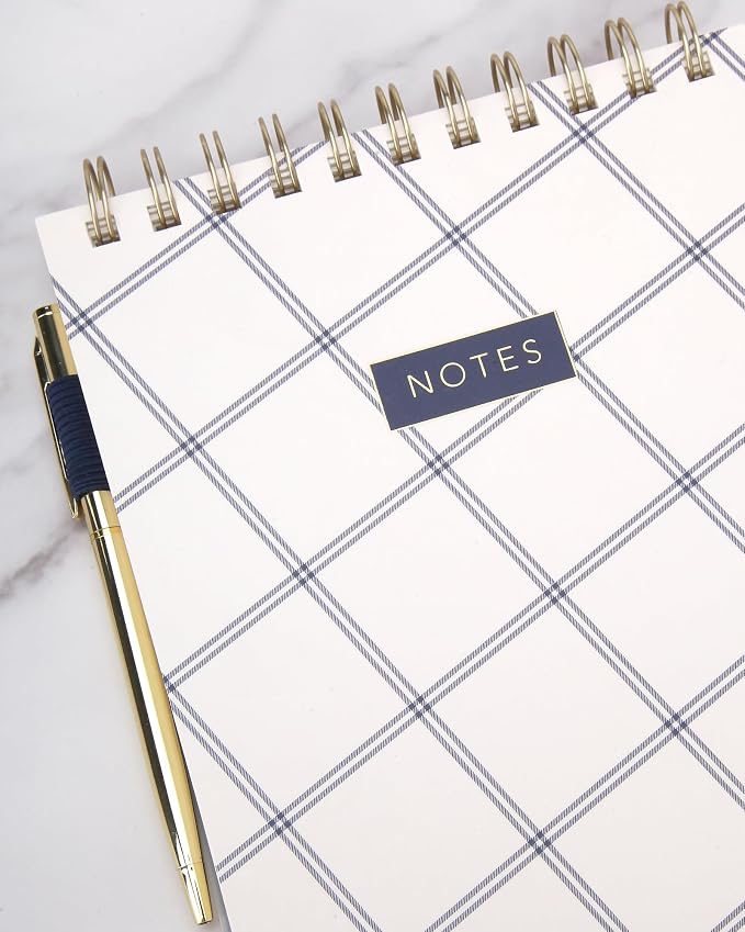 Eccolo Steno Notebook 120 Sheets Top Spiral Notebook with Gold Pen 6x8
