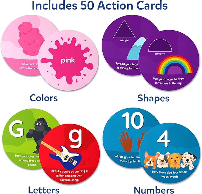 Skillmatics Card Game for Toddlers - Jump & Learn Letters, Numbers, Shapes & Colors, Preschool Learning, Travel Toys, Gifts for Kids Ages 2, 3, 4, 5
