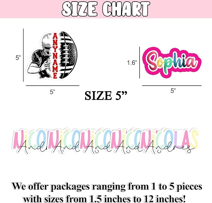Custom Name Sticker Personalized First and Last Name Stickers Colorful Teacher Name School Waterproof Vinyl Decal for Water Bottles Tumbler Laptop Hard Hat Car Kindle Gifts for Kids Girl Boy