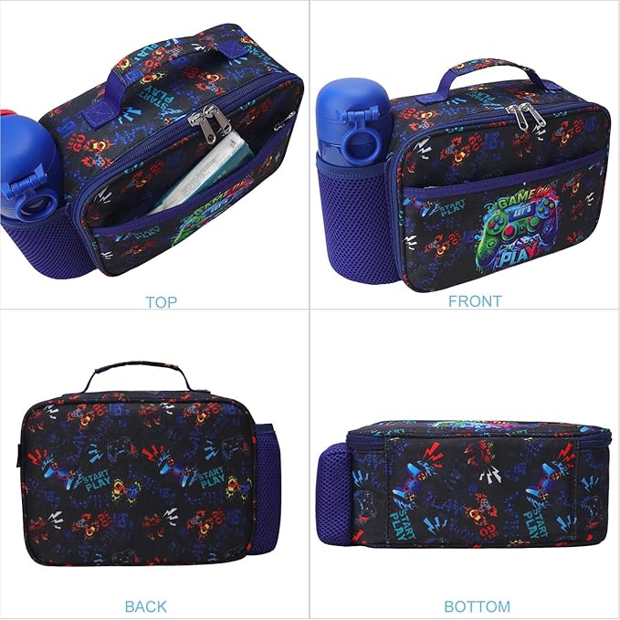 RHCPFOVR Kids Lunch Bag - Insulated Lunch Box for Boys Girls,Washable Lunch Bag and Reusable Toddler Leak-proof Lunchbox for School and Daycare