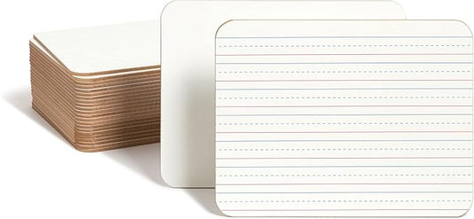 U Brands Dry Erase Lapboards, 24 Pack, 9" x 12", Double-Sided Small Whiteboards for School, Student Lapboards for Classroom, School & Homeschool Supplies, Portable Mini Whiteboard Set