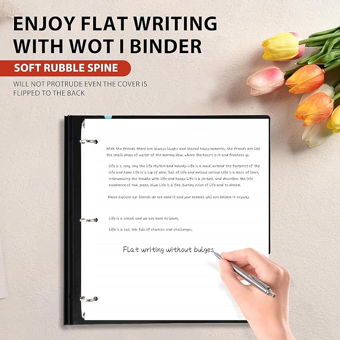 WOT I 12-Pack Telescoping 3 Ring Binder(0.75"), Expandable Flexible Binder - Patented Design for Easy Portability, Holds 8.5"x11" Paper, Perfect for School, Office&Home Organization(Assorted Pastels)