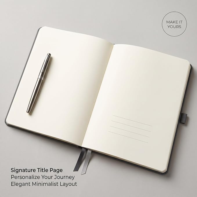 AHGXG Lined Journal Notebook, 160 Numbered Pages, A5 Size (5.7'' x 8.3'')