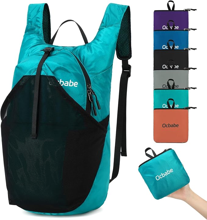 Ultra Lightweight Foldable Backpack,Water Resistant Small Packable Hiking Daypack Outdoor Camping Travel Bag