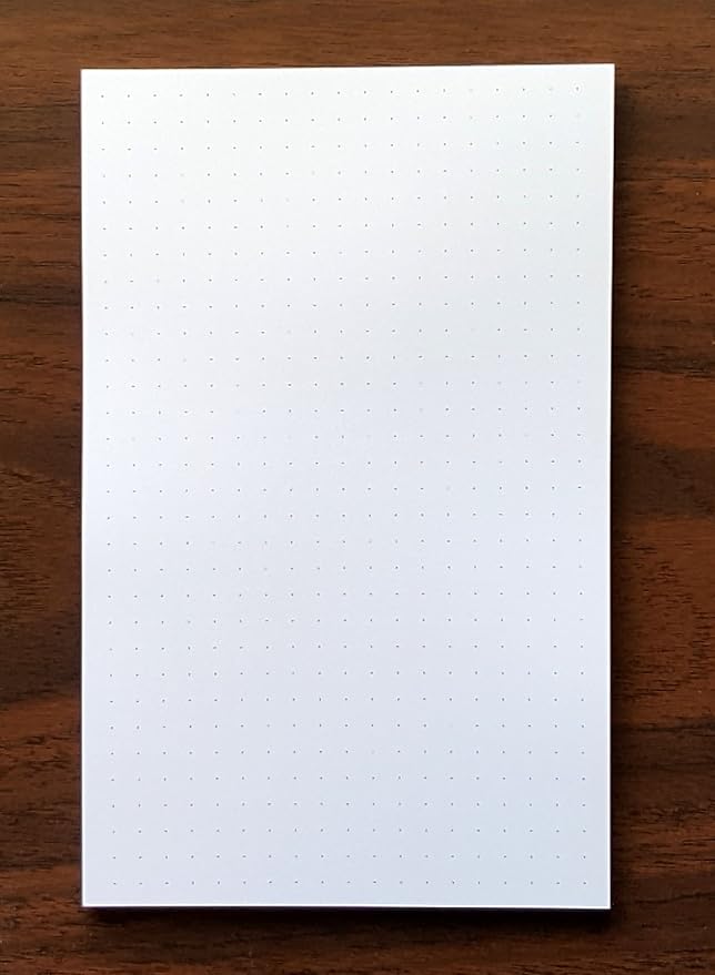 Dot Grid Pad, 1/4” Spacing, Quantity 1, 50 Sheets, 5” x 8”.