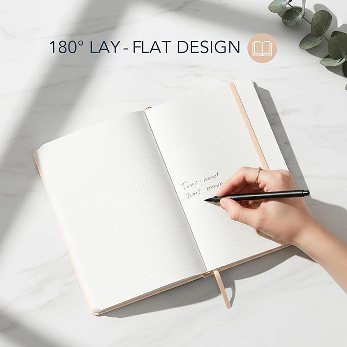 Mr. Pen- Dotted Journal Notebook, A5 Medium Size (5.7"x8.4"), 160 Pages (80 Sheets), Fabric Hardcover, 100 GSM Thick Paper, Bullet Dotted Journal for Planning, Tracking