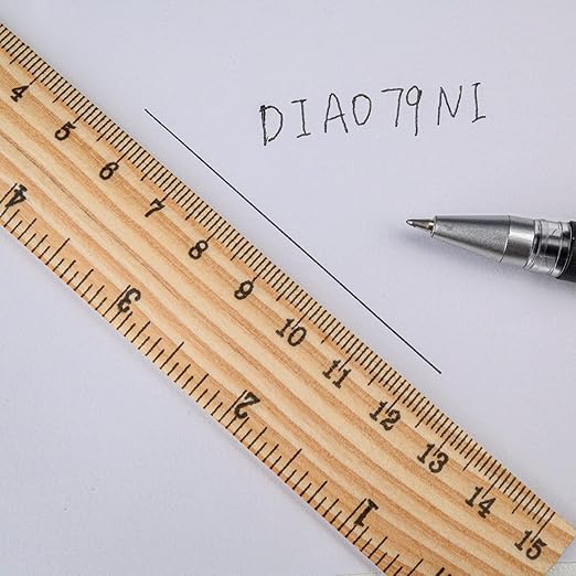 Wooden Ruler, 8 Inch (20cm) Ruler, Pack of 3, Wood Ruler, Rulers for Kids, Measuring Tools, Ruler Set, Ruler in Inches and Centimeters