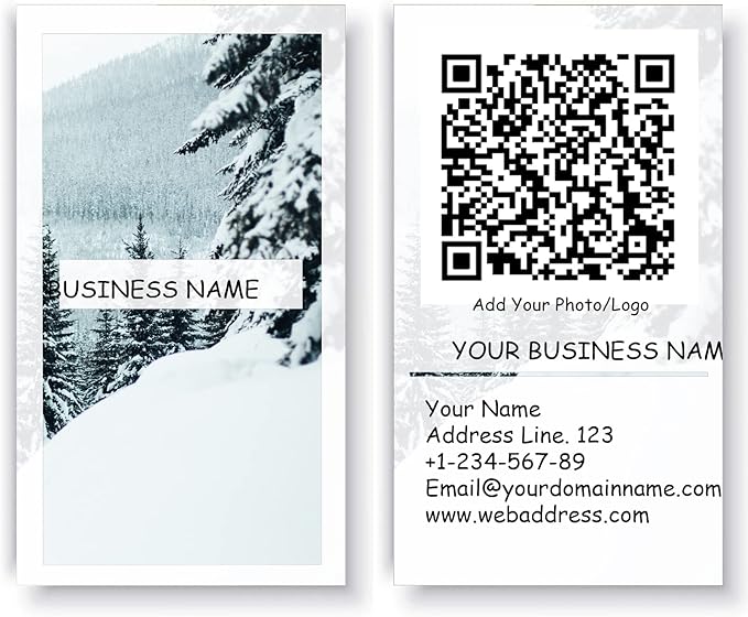 200/500Pcs Business Card Customization (Add Picture or Logo), Thick Coated Paper Business Card Double-sided Printing-2"x3.5" Inches (Color-I)