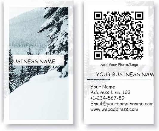 200/500Pcs Business Card Customization (Add Picture or Logo), Thick Coated Paper Business Card Double-sided Printing-2"x3.5" Inches (Color-I)