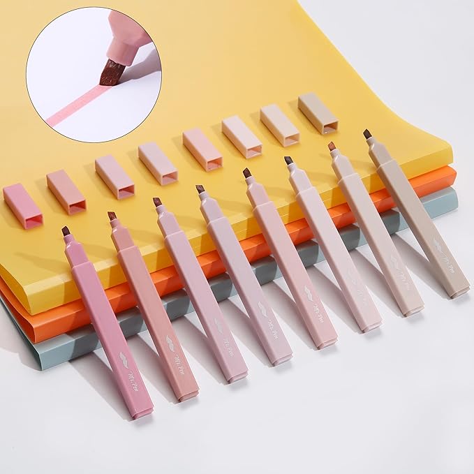 Mr. Pen- Aesthetic Highlighters No Bleed, 8 Pack, Pastel Colors, Chisel Tip, Cute Highlighters Assorted Colors for Journaling, Highlighting, Underlining, Fast Dry, Back to School Supplies
