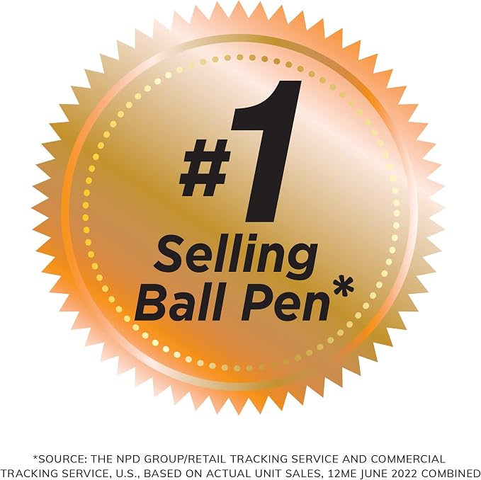 BIC Round Stic Xtra Life Ballpoint Pens, Medium Point (1.0mm), Black, 60-Count Pack, Flexible Round Barrel For Writing Comfort (GSM609-BLK) 60 Count (Pack of 2)