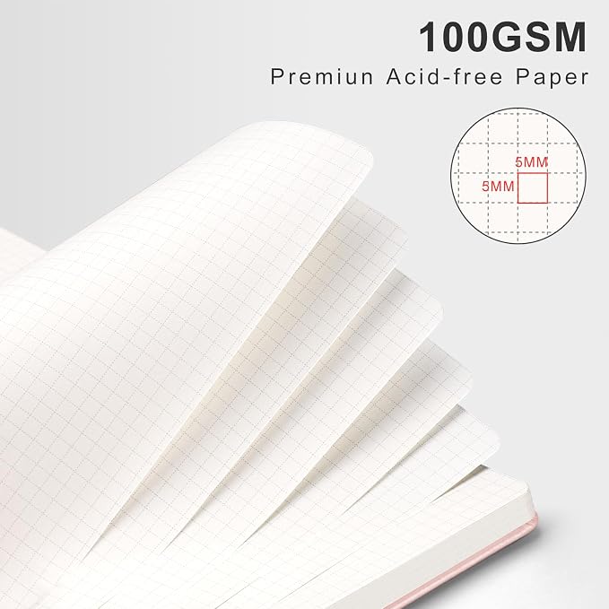 AHGXG Graph Paper Notebook, 110 Pages, A4 (8.5" x 11")