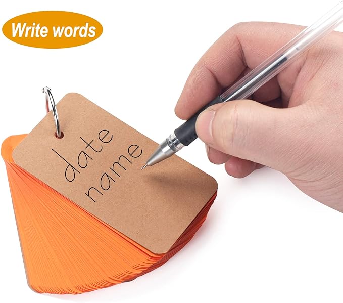 400 Pcs Index Cards, 2x3 Inches Colored Flash Cards with Ring, Lined Notecards Ruled Study Card Flashcards Heavy Note Cards for Studying, Learning, School, College
