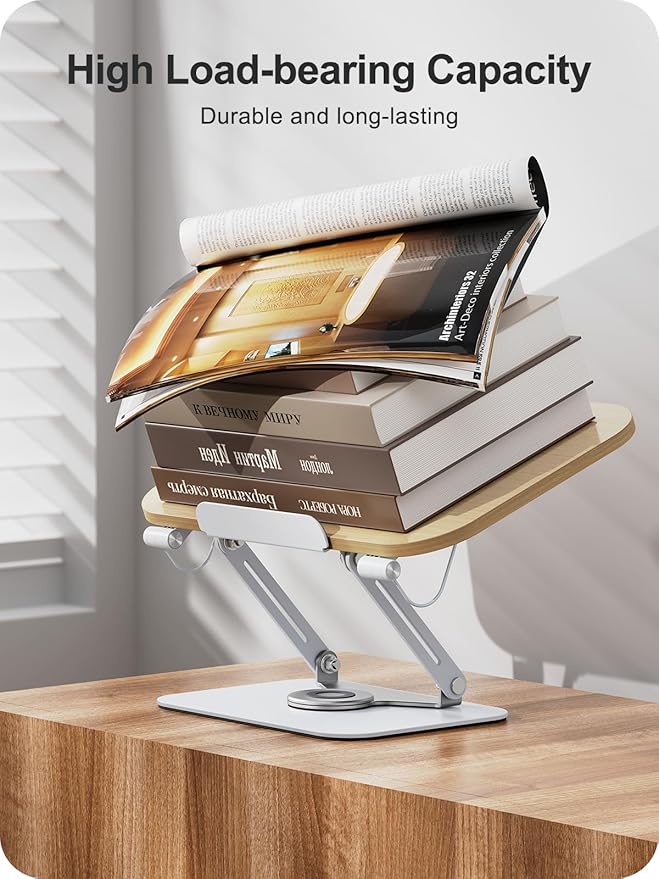 MOKURU Book Stand for Reading, 360° Adjustable Book Holder, Foldable Book Holder Stand, Cookbook Stand, Textbook Stand, Bible Stand, Hands Rree Book Stand, Laptop Stand, Tablet Stand