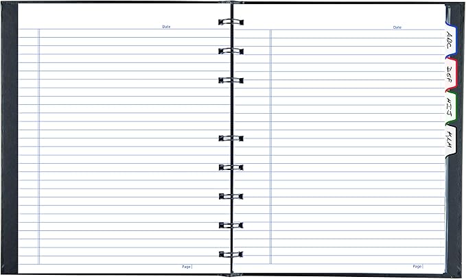 Blueline Notepro Composition Notebook, Black, 9.25 x 7.25 inches, 192 Ruled Pages (A9C.81) - (Pack of 5)