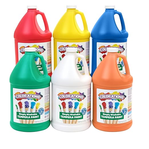 Colorations Simply Washable Tempera Paint Gallon - 6 Colors