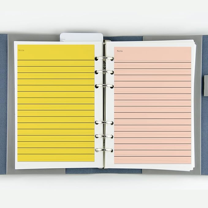 Yinder 6 Pack Pastel Transparent Sticky Notes Translucent Clear Lined Self Stick Note, Back to School Gifts for Bible Tabs, Book Tabs, School Supplies Office, 30 Sheets/Pack, 4 x 6'' (Rainbow Color)