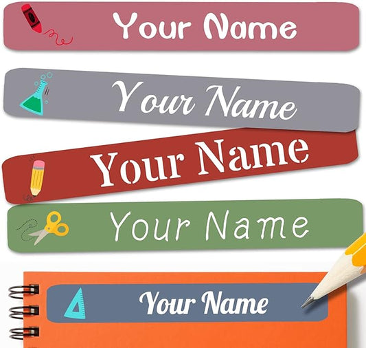 120 PCS Personalized Labels for Kids，Custom Name Tag Stickers Labels Waterproof for School Supplies,Water Bottle,Lunch Box,Toys(2.3 x 0.4 in)