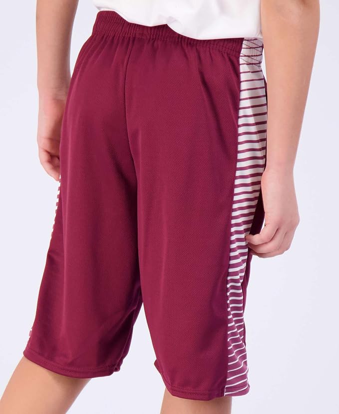 Real Essentials 5 Pack: Boys' Mesh Basketball Athletic Shorts with Pockets – Teen Kids Youth Quick Dry Soccer Running Gym
