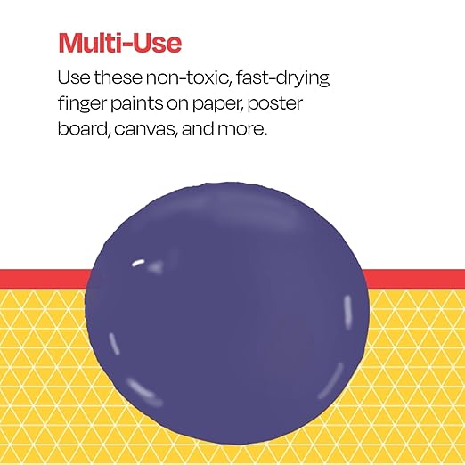 School Smart Washable Finger Paint, Purple, 1 Quart Bottle