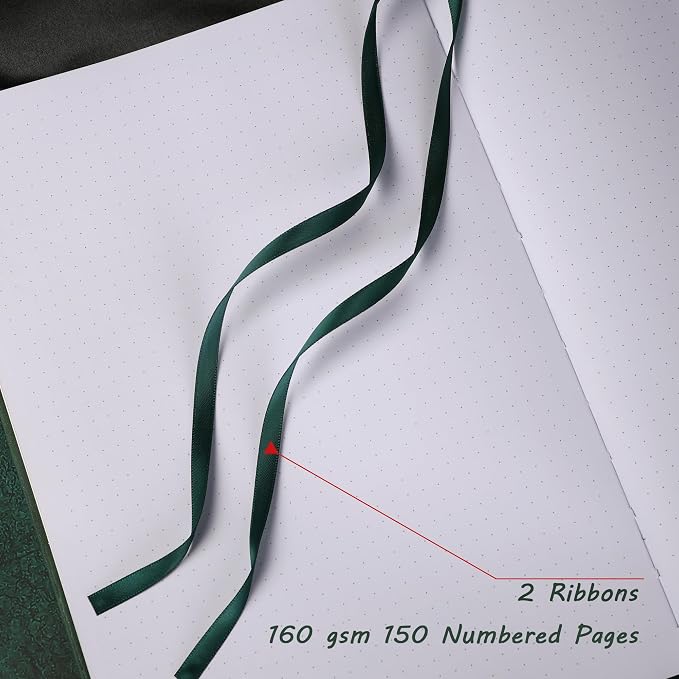 TIEFOSSI B5 Dot Journals for Women Men, 160 GSM Thick Paper, 150 Numbered Pages, 5 * 5MM Dot Grid, Dotted Notebooks for Planner Organization
