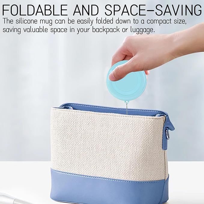 Tizee 2025 New Collapsible Cups for Traveling | Silicone Foldable Water Mug with Lid and Suction Cup | Portable 5 Oz,for Camping, Hiking, and Outdoors (Pink)