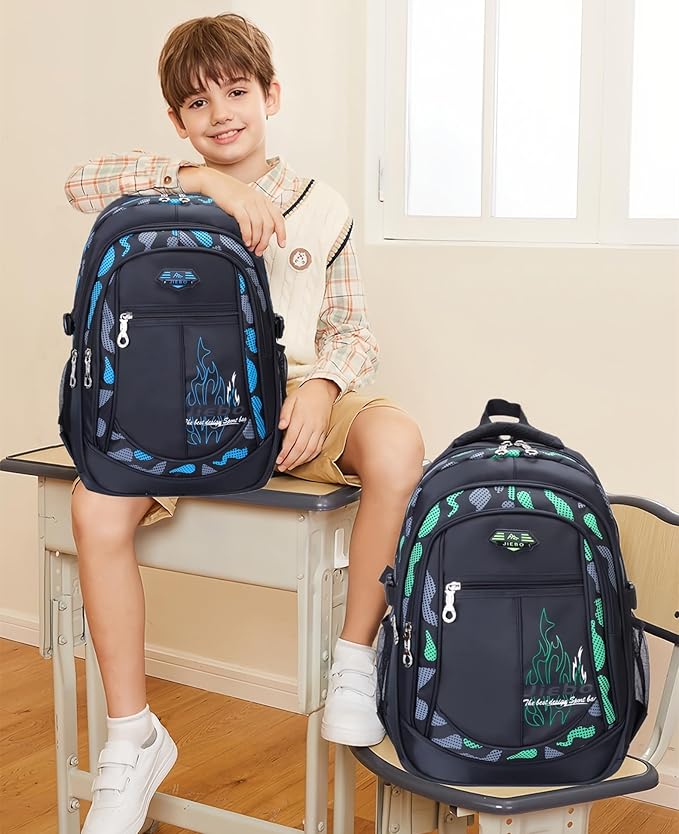 Bansusu Boys Backpack for Kids School Bag, Primary Middle School Backpack for Boys Bookbags