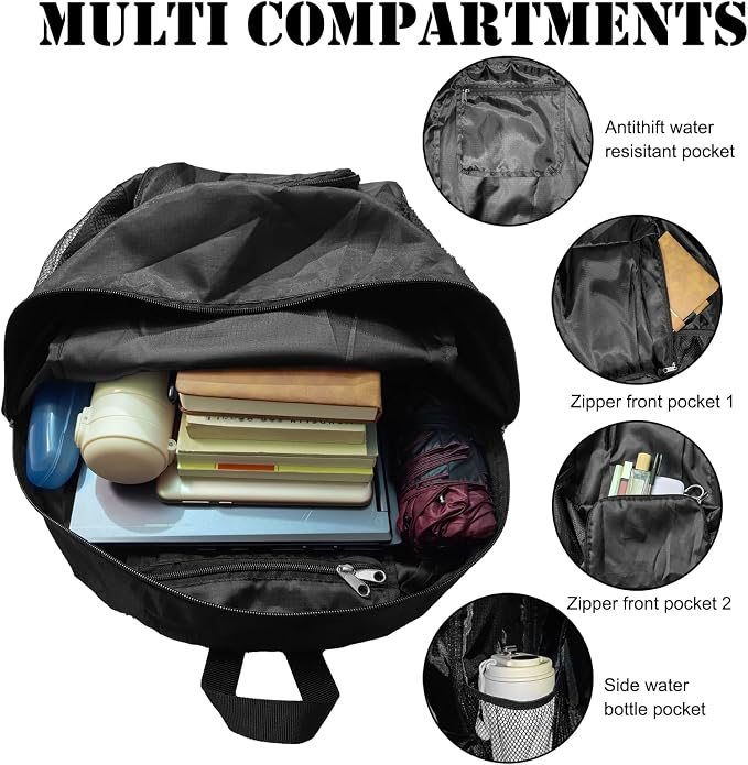 Ultra Lightweight Hiking Backpack 30L, Travel Packable Daypack Foldable Small Backpacks for Women Men(Black)