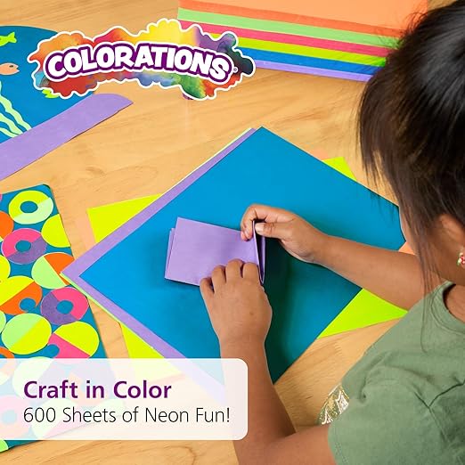 Colorations Neon Lightweight Craft Paper - 600 Sheets