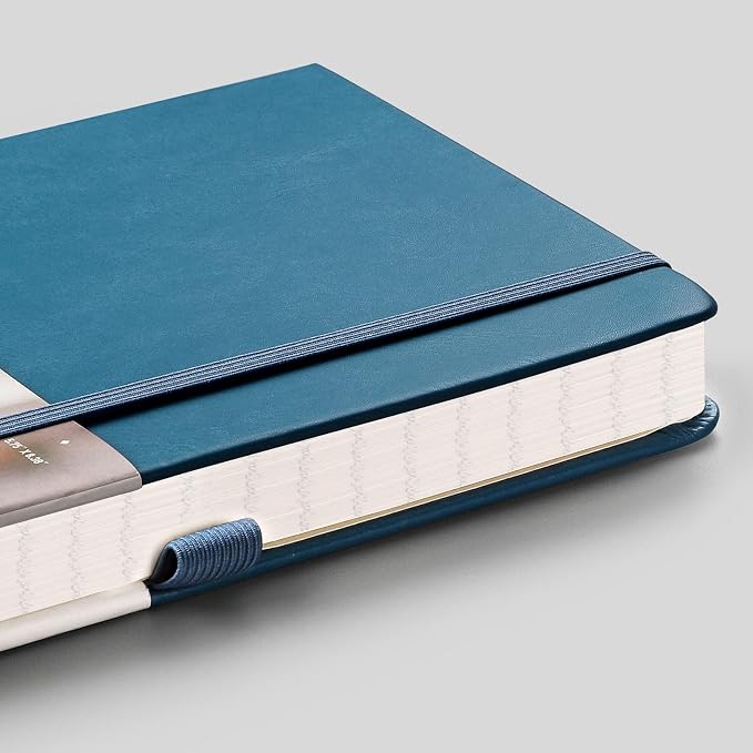 EMSHOI Lined Journal Notebook, 256 Numbered Pages, A5 Size (5.7'' x 8.3'')