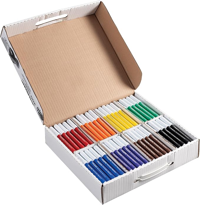 Prang Classic Art Markers, Classroom Pack, Washable, Bullet Tip, Assorted Colors, 200 Count