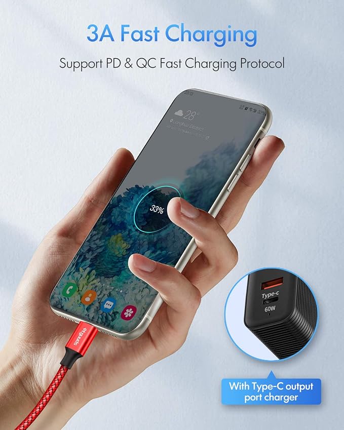 etguuds USB C to USB C Cable 2ft, 2-Pack 60W USBC to USBC Cord, Type C to C Charger Cable Fast Charging for iPhone 17 16 15 Pro Max Plus Air, Samsung Galaxy S25 S24 S23, for MacBook/iPad, Pixel