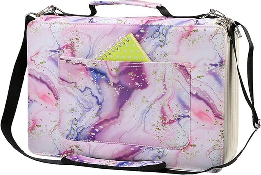 Portable Colored 480 Slots Pencil case Organizer with Printing Pattern for Watercolor Pens or Markers, Pencil Case Organizer for Artist