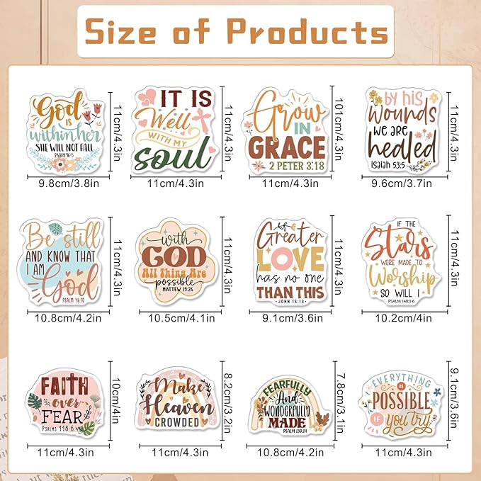 Wxiben Bible Verse Fridge Magnet - 12 Pcs Christian Inspirational Quotes Locker Magnets Motivational Refrigerator Magnetic Religious Scripture Magnetic Stickers for Home Office Kitchen Decor