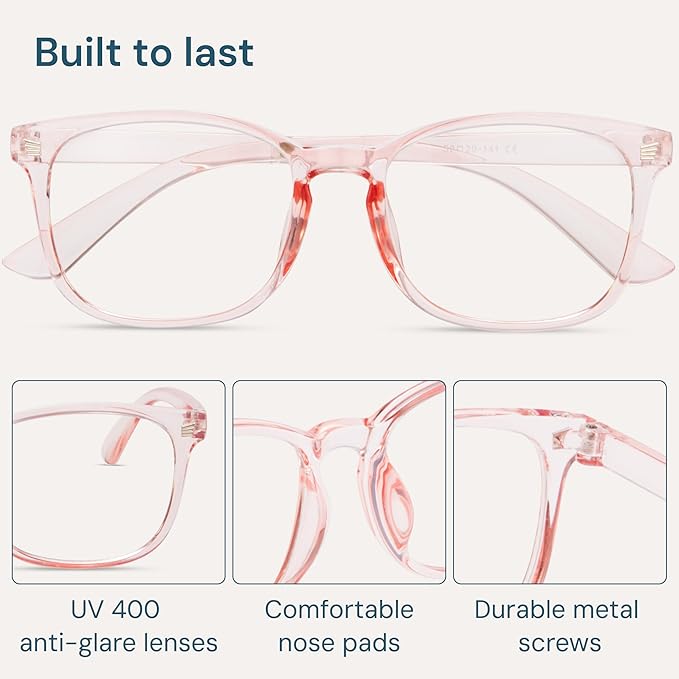 Gaoye Eyewear Frames for Men - Blue Light Blocking Square Glasses, Anti UV Ray Computer Gaming, Blue Blockers for Women