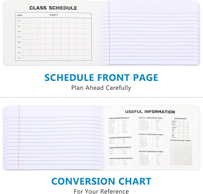 Resurhang 24 Pcs Jr. Composition Notebooks Colored Marble Half Size 4-7/8 x 7-1/2 Inches Composition Notebook 80 Sheet Marble Wide Ruled Assorted Primary Cover Notepad Bulk (Black)