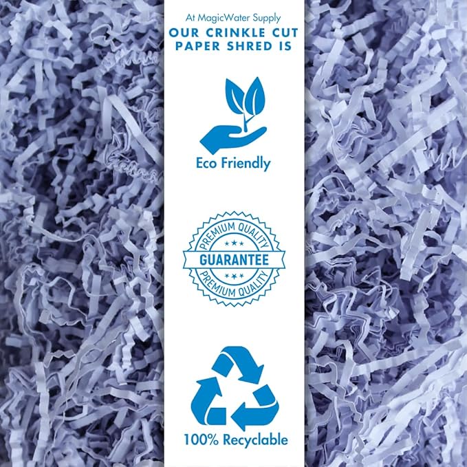 MagicWater Supply Soft & Thin Crinkle Cut Paper - 2 LB - Lavender - Paper Shred Filler for Gift Wrapping, Basket Filling, Birthdays, Weddings, Anniversaries, Valentines Day, and other occasions