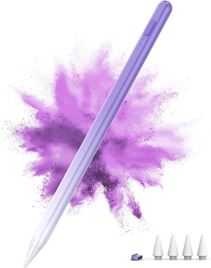 DEGGE Stylus Pen for iPad 2018-2026, 15Mins Fast Charge for Apple Pencil, Palm Rejection, Compatible with iPad A16 11/10/9/8/7/6, iPad Pro M5/M4/12.9"/11", iPad mini 7/6/5, iPad Air M3/M2/5/4/3