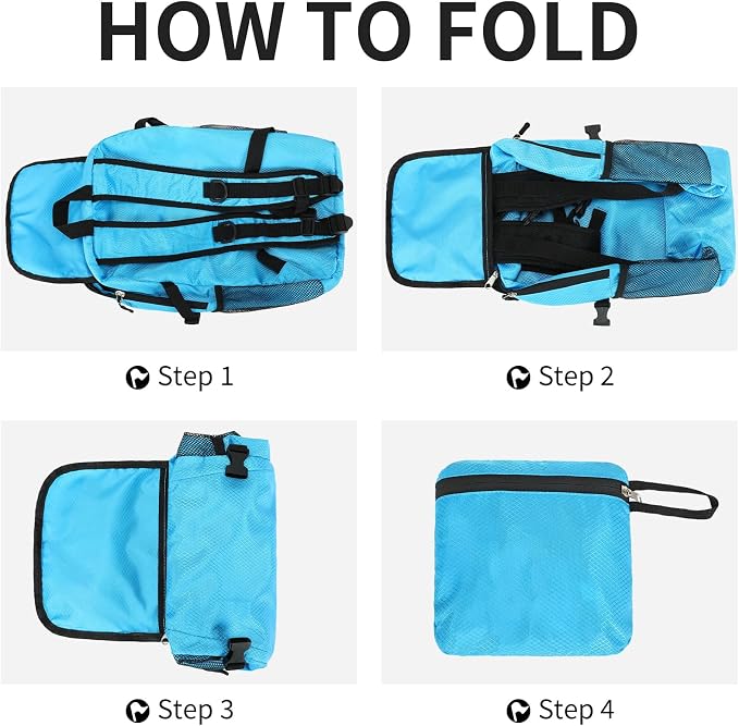 Small Hiking Backpack 35L Travel Lightweight Hiking Packable Daypack Water-Resistant Foldable Backpacks for Women Men Camping (Blue)
