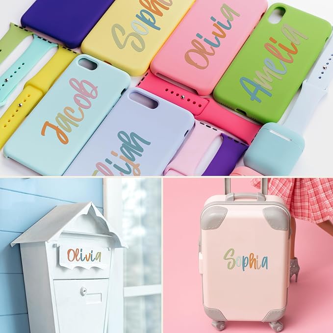 UV DTF Cup Wrap Letter Stickers Vinyl Decals,Morandi,6 Sheets | Personalized Name Stickers for Water Bottles Tumblers, Waterproof UV DTF Alphabet A-Z Stickers for 14-46oz Mugs DIY Craft