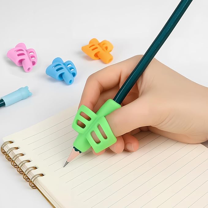 Pencil Grips for Kids Handwriting, Writing Aid for Preschoolers & Toddlers, Train Pen Holding Posture and Correct Handwriting Grip, 2 Fingers - 8 PCS