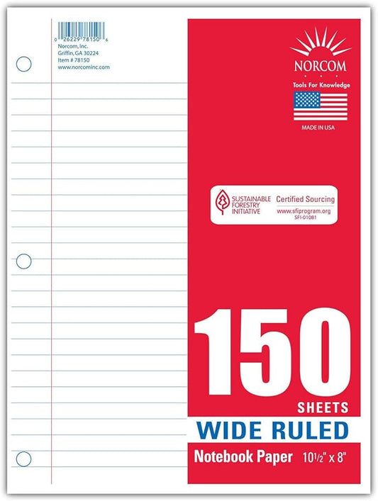 Norcom Filler Paper, 150 Count